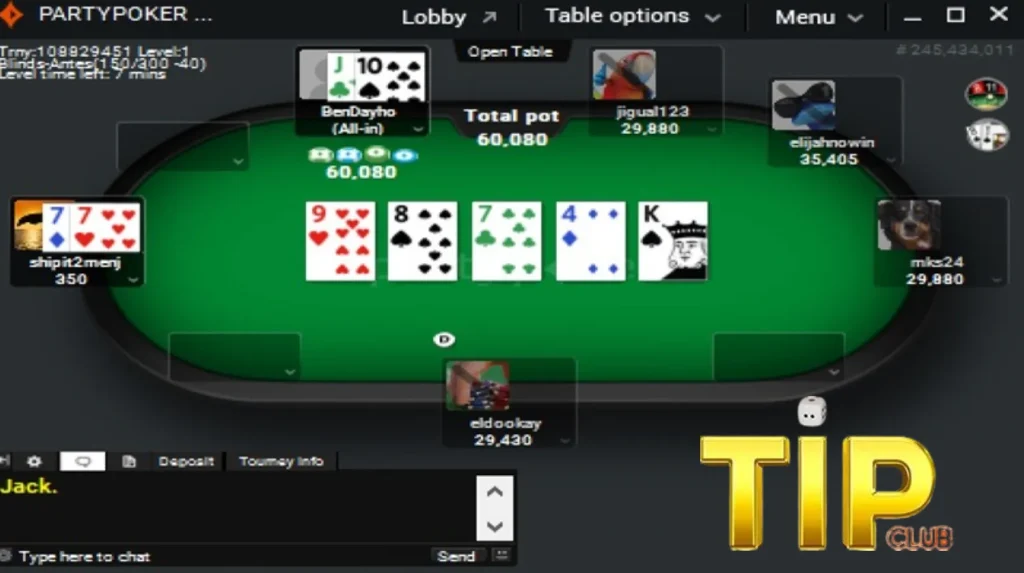 Quy trình chơi Poker tại cổng game Tipclub