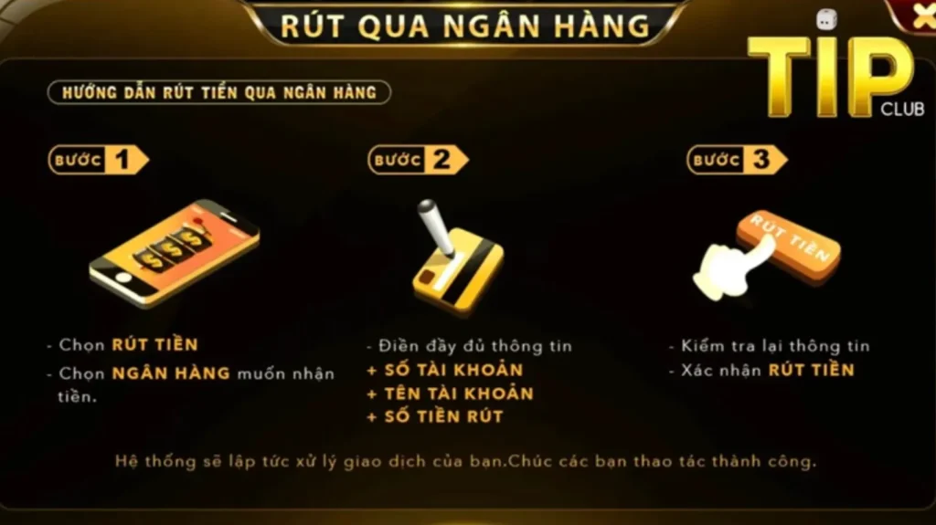 Rút tiền Tip Club có tốn phí không?